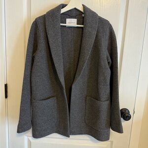NWOT Babaton Aritzia Shawl Meriono Wool Charcoal Coat
